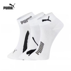 PUMA 男袜女袜中筒袜运动休闲款透气款棉袜吸汗薄款除臭百搭简约 白色 3双 均码 EU39-42