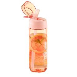 富光 食品级塑料水杯 660ML 吸管盖+隐藏式提环