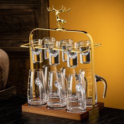 喜哲 xz-312 水晶玻璃烈酒杯套装 100ml*6+10ml*6 水晶