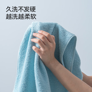 京东京造 10A抗菌新疆棉毛巾 灰+蓝 2条装