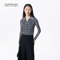哥弟 中年女士POLO领修身透气衬衫 1300886