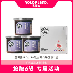 yololand 蓝莓酱 0果胶0白砂糖 不加一滴水 宝宝早餐蓝莓果酱