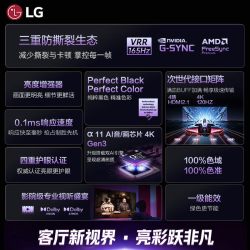 LG C6系列 OLED自发光 165Hz高刷 电视