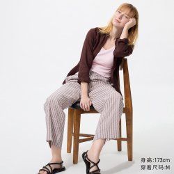 优衣库 女装舒适长裤/泡泡纱休闲裤26春夏新款484605