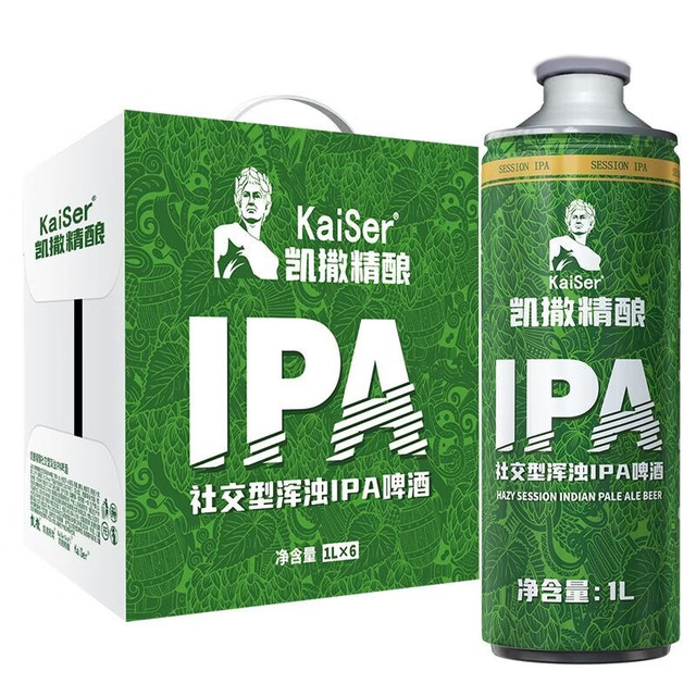 凯撒 精酿社交型浑浊IPA啤酒 1L*6桶