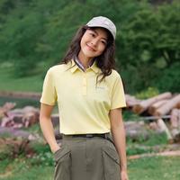 乐飞叶 户外春夏吸湿速干POLO衫运动干爽百搭翻领短袖女式运动T恤