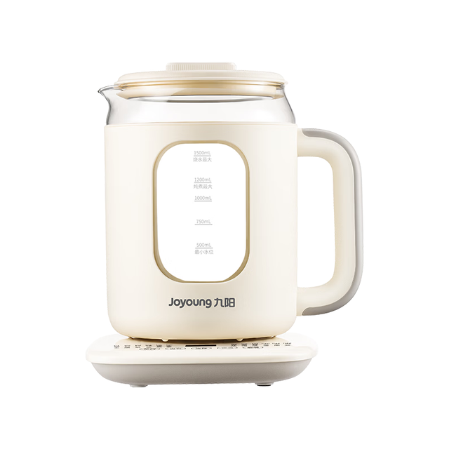 九阳 0胶水养生壶 双层防磕防烫煮茶器 有钛发热盘烧水壶 大功率恒温冲奶 24h预约保温1.5L
