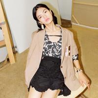 限尺码：DAZZLE 地素秋季复古通勤刺绣短袖休闲薄款西服西装外套上衣女