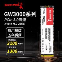百亿补贴、今日必买：长城 GW3000 M.2 固态硬盘（256GB、PCIe 3.0）