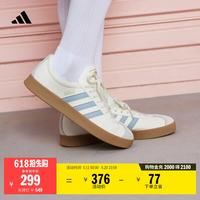 adidas 复古 女士休闲板鞋 汉玉白/蓝色/金色 (女生买小半码) 37