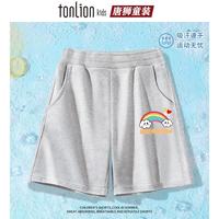 唐狮 儿童速干运动短裤 灰色 160cm