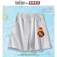唐狮 儿童速干运动短裤 灰色 130cm