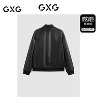 GXG 男士真皮夹克 黑色 S