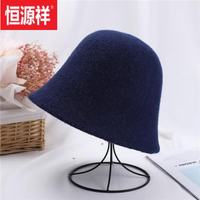  HYX/恒源祥 智能发热 女士渔夫帽 智能发热科技藏青