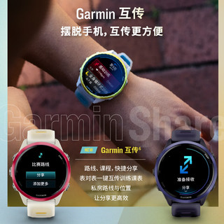 佳明 Forerunner570 心率监测 晨霜白 42mm 智能手表