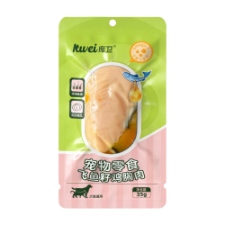 库卫 蒸煮宠物鸡胸肉即食水煮猫咪狗狗零食鱼油美毛靓毛补充营养增肥 蒸煮鸡小胸35g*1袋|运费贵