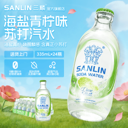 SANLIN 苏打水无糖气泡水 335ml*24瓶 青柠海盐味