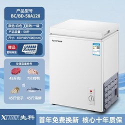 先科 一级能效小冰柜家用小型全冷冻箱冷藏两用迷你租房商用冷柜