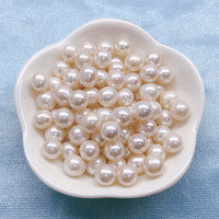 拾禾 天然珍珠散珠 白色 7-8mm 50克 材料