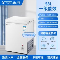 先科 一级能效小冰柜家用小型全冷冻箱冷藏两用迷你租房商用冷柜