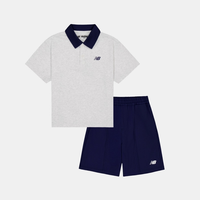 New Balance 儿童POLO领T恤短裤套装