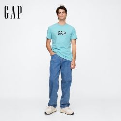 Gap 纯棉字母Logo短袖T恤 男士