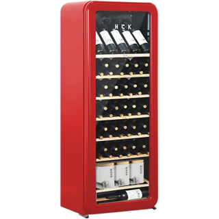 哈士奇 SC-208R 超薄嵌入式恒温恒湿红酒柜 212L 红色