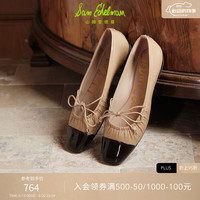 Sam Edelman 山姆爱德曼2026春法式玛丽珍鞋方头平底芭蕾撞色褶皱女