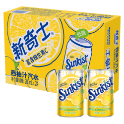 屈臣氏 新奇士西柚汽水 200ml*24罐