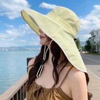 宝娜斯 UPF50+防晒防紫外线加大帽檐帽子夏季户外遮阳护登山太阳帽