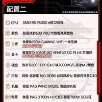 百亿补贴：微星 RTX5060Ti搭AMD R5 9600X台式电脑主机高配diy电竞游戏整机