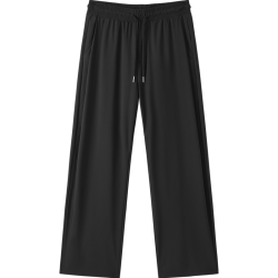 gxgjeans 男装 黑色暗格纹垂顺休闲直筒长裤男裤薄款 26夏新品 黑色 L (175) -31码