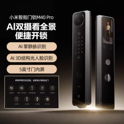 小米 智能门锁M40 Pro AI双摄全景猫眼AI 掌静脉识别智能门锁
