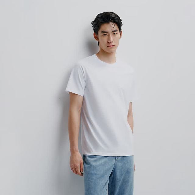 太平鸟 时尚运动服纯色打底T恤 &潮