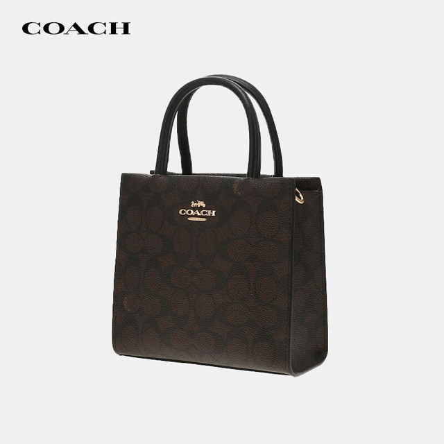 COACH 【520好礼】Cally17经典老花琴谱包手提单肩斜挎女包