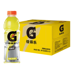 佳得乐 百事可乐佳得乐运动功能饮料600ml*15瓶 补充电解质 柠檬味600ml*15瓶