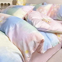 兰芮 四件套床上用品纯棉亲肤裸睡套件全棉四件套 彩云之上 1.5/1.8m 床单款 被套200