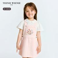 TEENIE WEENIE 女童牛仔背带裙 米白色 100cm