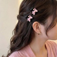 歌米诺 前额刘海夹 粉色猫咪小抓夹 3#粉色小猫一对