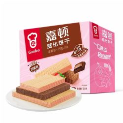 嘉顿 威化饼干整盒装512g （草莓+巧克力）休闲零食礼盒独立包装食品