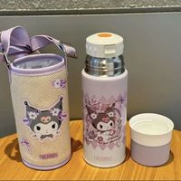 THERMOS 膳魔师 不锈钢 儿童保温杯  库洛米紫色370ml 赠杯套