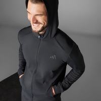 adidas 速干训练运动健身瑜伽夹克外套 男装 春季