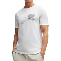 HUGO BOSS 男士圆领短袖T恤 白色 M