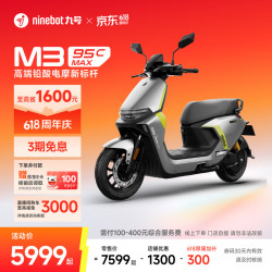 九号 M3 95c MAX 电动摩托车 门店自提