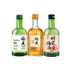梅见 青梅酒金桂清爽时光梅梅子酒330ml*3瓶低度微醺果酒