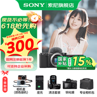 索尼 4K视频 APS-C半画微单+包  单头套机 16-50mm 黑色 F3.5