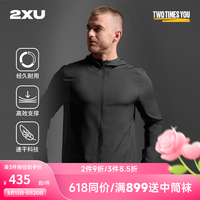  2XU 防水 男士夹克 黑色/银色反光 L