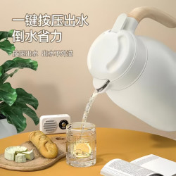 HAERS 不锈钢保温壶 白色 2L