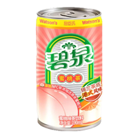 屈臣氏 碧泉茶饮料蜜桃茶家庭聚会分享190mL*24罐整箱装