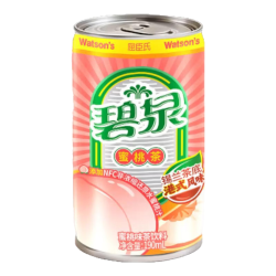 屈臣氏 碧泉茶饮料蜜桃茶家庭聚会分享190mL*24罐整箱装